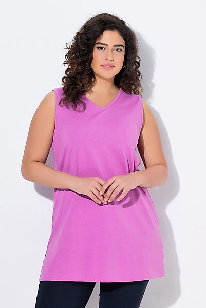 Ulla Popken Longtop Top V-Ausschnitt Relaxed günstig online kaufen