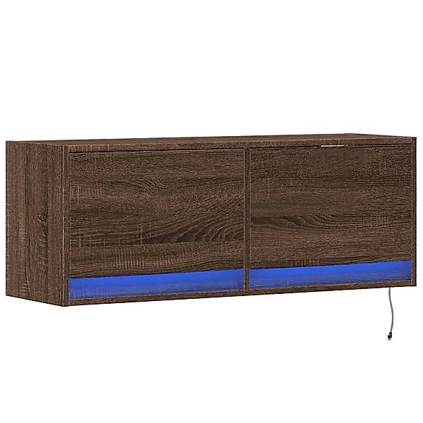 vidaXL TV-Wandschrank mit LED-Beleuchtung Eichen-Optik 100x31x35 cm 852368 günstig online kaufen