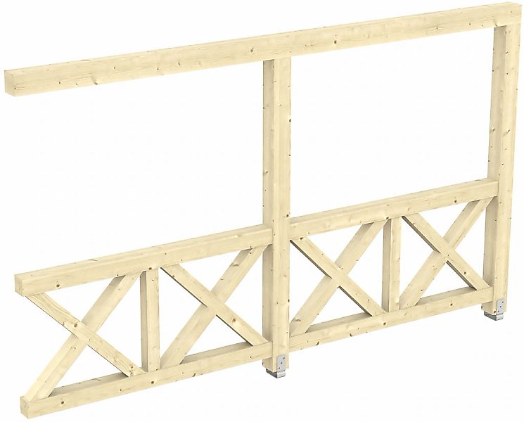 Skanholz Carport-Seitenwand "Andreaskreuz" Wandanbau günstig online kaufen