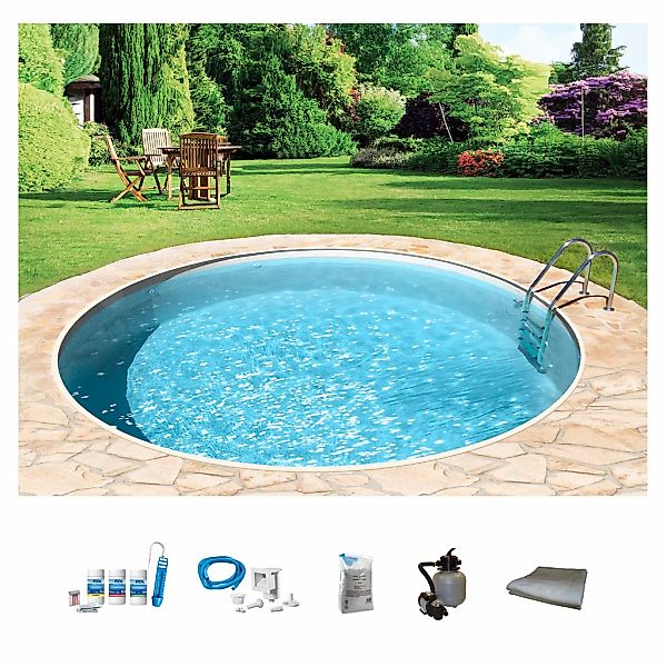 my POOL BWT Rundpool "mit sandfarbener Folie für den Karibik Look", (Komple günstig online kaufen