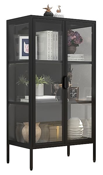 VCM Standvitrine "Stahl Glas Standvitrine Vitrine Schaukasten FlokaM" günstig online kaufen