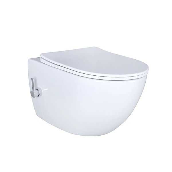 Creavit Design Spülrandloses RimOff Wand-WC mit Taharet/Bidet/Dusch-WC Funk günstig online kaufen