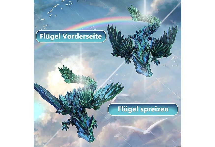 Rhein Beleuchtung Fantasy-Figur 3D-gedrucktes Kristall-Drachenmodell (mit D günstig online kaufen