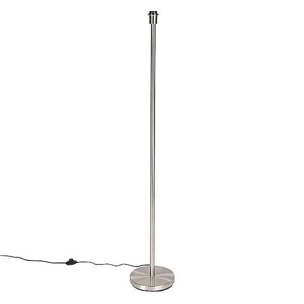 Qazqa Stehlampe Simplo, ohne Leuchtmittel, E27, Stahl, Modern, Stahl, 1-fla günstig online kaufen