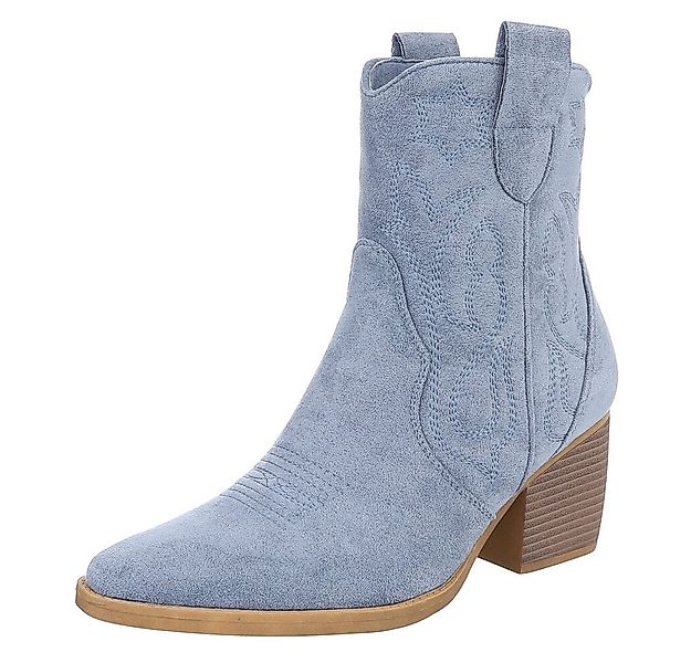 Ital-Design Stylische Westernstiefelette mit Blockabsatz für Damen Westerns günstig online kaufen