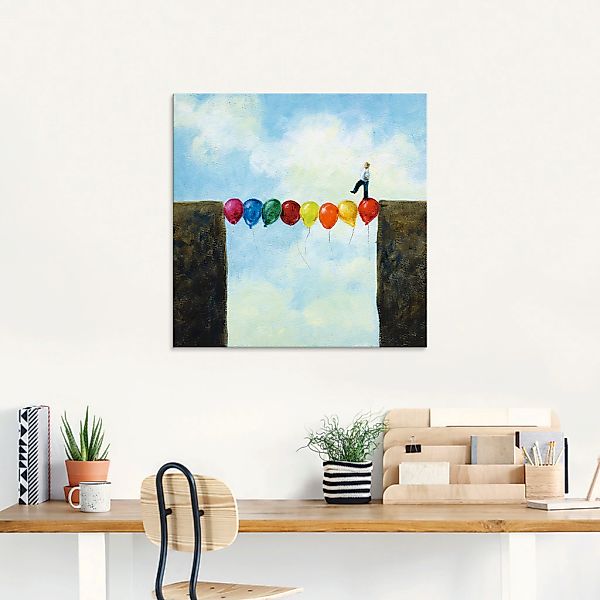Artland Glasbild »Eine Brücke schlagen«, Mann, (1 St.), in verschiedenen Gr günstig online kaufen