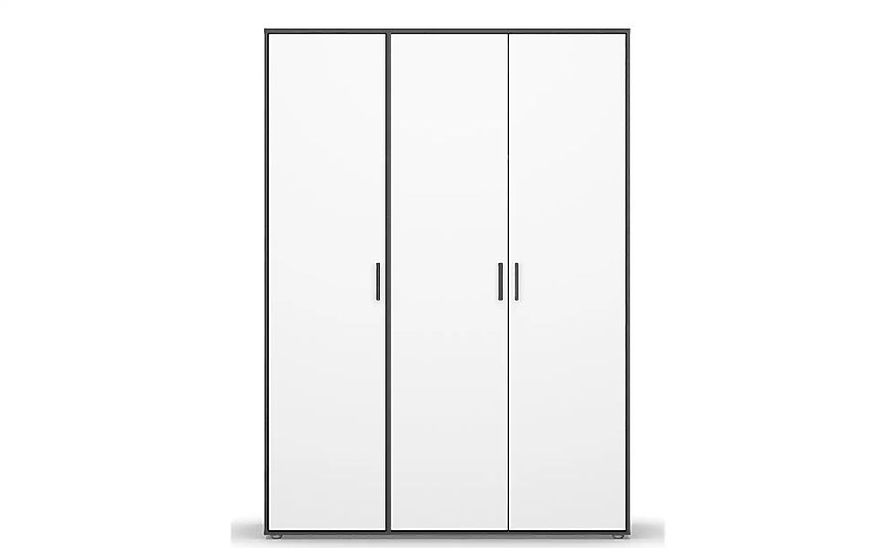 Drehtürenschrank  Yarm ¦ grau ¦ Maße (cm): B: 140 H: 194 Schränke > Kleider günstig online kaufen