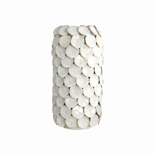 Vase Dot keramik weiß / Keramik - Ø 15 x H 30 cm - House Doctor - Weiß günstig online kaufen