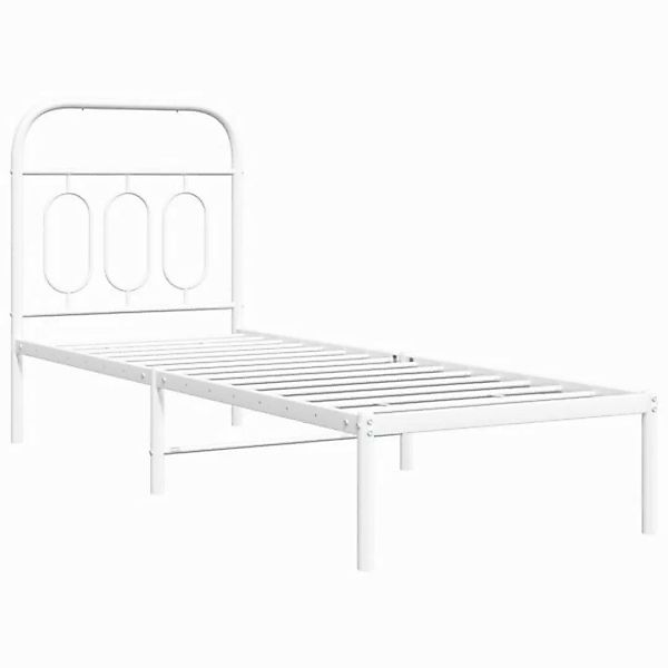 vidaXL Bettgestell mit Kopfteil Metall Schwarz 75x190 cm Modell 32101127 günstig online kaufen