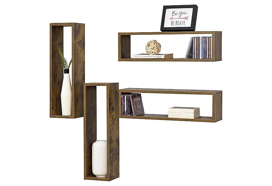 en.casa Wandregal, »Fagernes« Wandablage 4-teilig Schweberegal Wandboard Ho günstig online kaufen