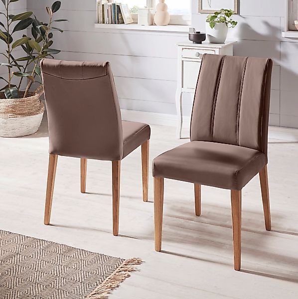 Home affaire Esszimmerstuhl (Set) 2 Stk.Rückenlehne mit Steppung günstig online kaufen