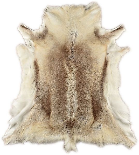 KUHFELL online & NOMAD Fellteppich Rentierfell hellgrau beige – echtes Rent günstig online kaufen