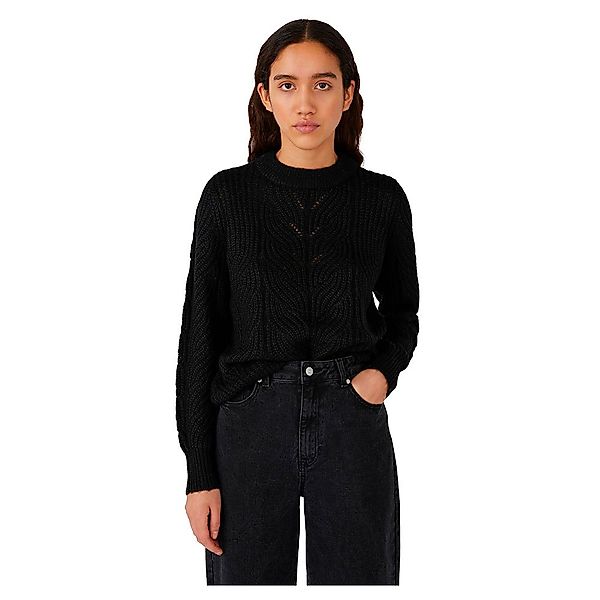 Object Nova Stella Gerippter Kragen Pullover XL Black günstig online kaufen
