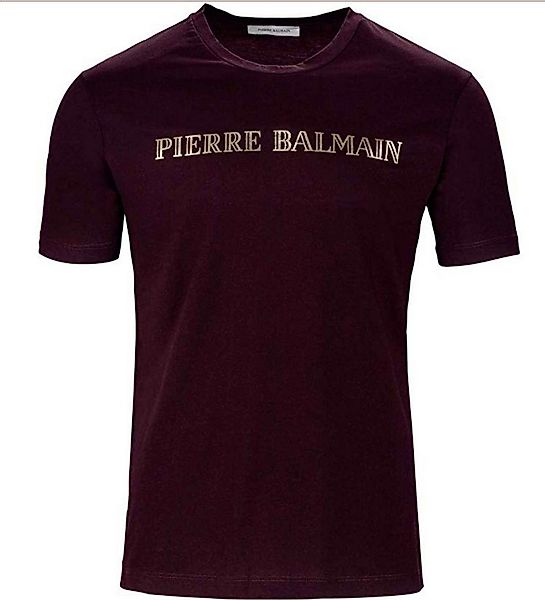 Balmain Paris T-Shirt Pierre Balmain Logo Baumwolle Top günstig online kaufen