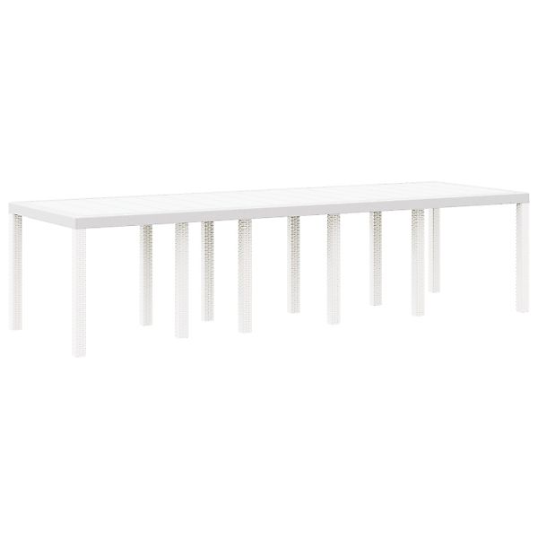 vidaXL Gartentisch Weiß 300x100x73 cm Poly Rattan 3378522 günstig online kaufen