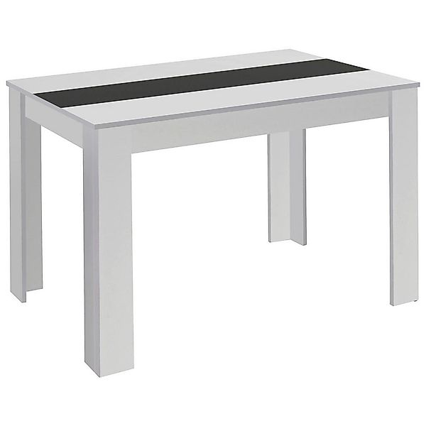 Tisch NORI weiß schwarz B/H/T: ca. 140x75x80 cm günstig online kaufen