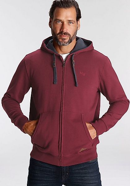 Man's World Kapuzensweatjacke mit kontrastfarbigem Innenfutter günstig online kaufen