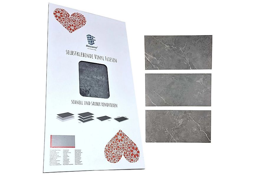 Fliesana Fliesenaufkleber, Selbstklebende Wandfliesen Bodenfliesen 3 Stück günstig online kaufen