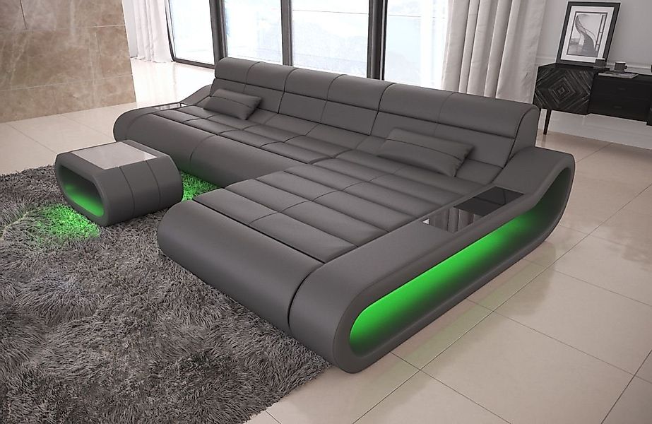 Sofa Dreams Ecksofa Ledercouch Ledersofa Concept L Form lang Sofa Leder, Co günstig online kaufen
