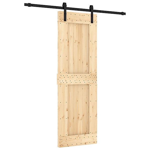 vidaXL Schiebetür mit Beschlag 70x210 cm Massivholz Kiefer 3202975 günstig online kaufen