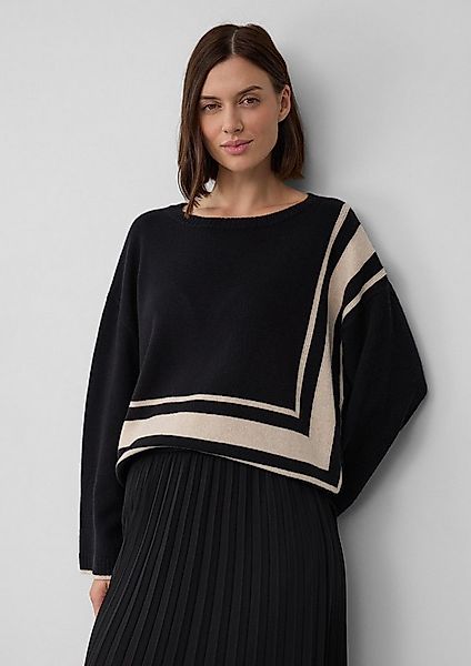 s.Oliver Longpullover Strickpullover Relaxed-Fit-Pullover aus Wollmix mit S günstig online kaufen