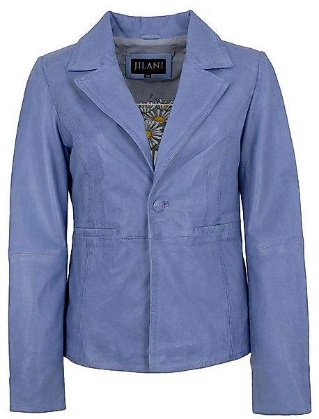 Jilani Lederjacke Evelyn Jilani - Damen Lederjacke Blazer Lammnappa blau günstig online kaufen