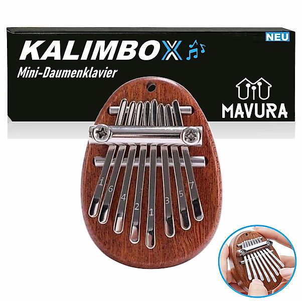 MAVURA Spielzeug-Musikinstrument KALIMBOX Mini Daumenklavier Kalimba günstig online kaufen
