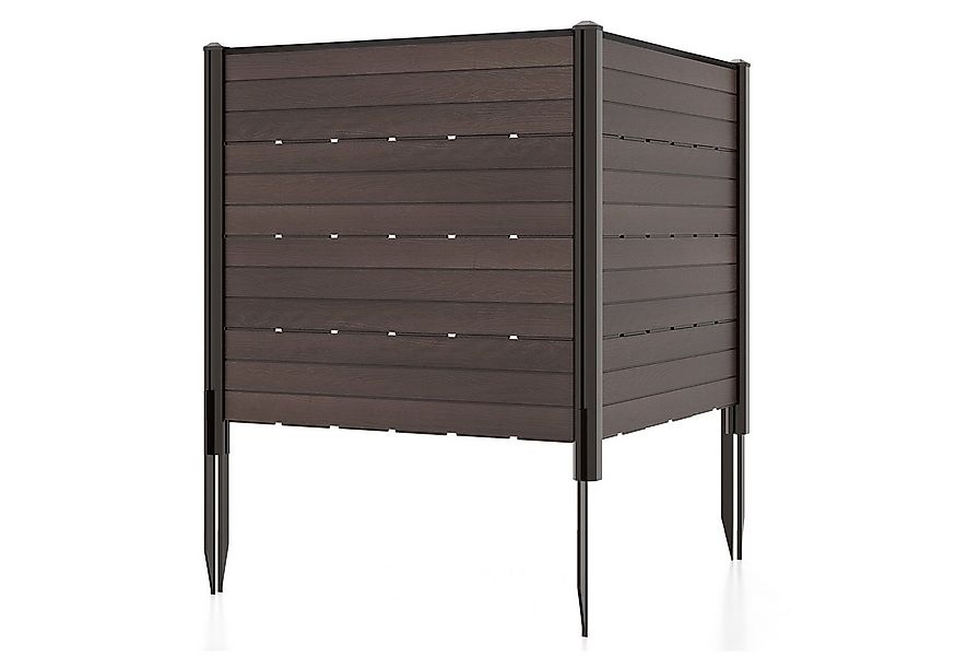 COSTWAY Gartenzaun, Sichtschutzzaun, Klimaanlagenzaun, 120 x 115 cm, für Ga günstig online kaufen
