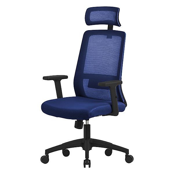 ML-Design Bürostuhl Ergonomisch Navy Blau Mesh Schreibtischstuhl günstig online kaufen