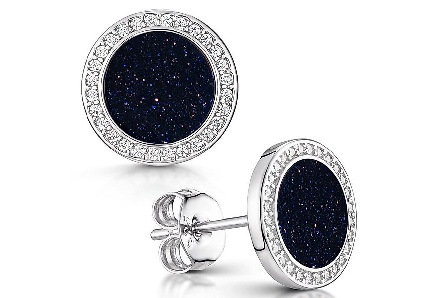 Materia Paar Ohrstecker Damen Ohrringe Blaufluss Glitter Zirkonia SO-394, 9 günstig online kaufen