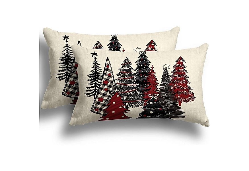 LuxusKollektion Hängedekoration Kissenbezug Weihnachten 30x50 Leinen 2er Se günstig online kaufen