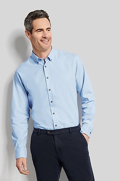 bugatti Langarmhemd aus 100 % Baumwolle günstig online kaufen
