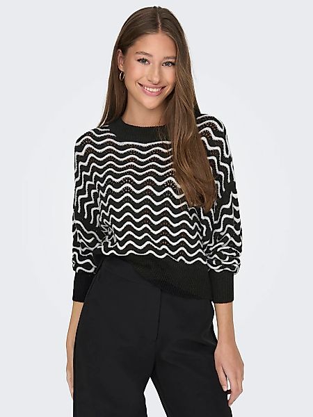 JDY Rundhalspullover JDYRITA L/S SHORT STRUC günstig online kaufen