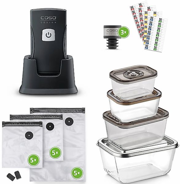 Caso Vakuumierer "1336 Vacu OneTouch Pro Set" 20 W günstig online kaufen