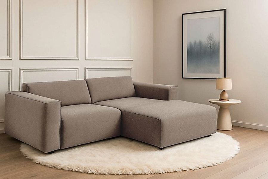 Home affaire Ecksofa »Noord mit Kedernaht, Breite 234 cm, L-Form« Cord, Str günstig online kaufen