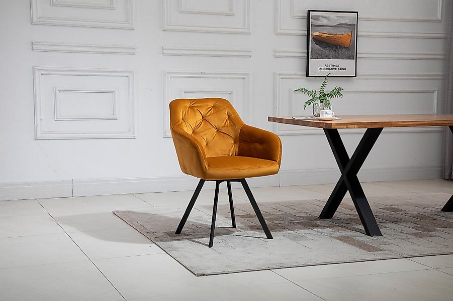 SalesFever Esszimmerstuhl "Toronto Stuhl - Stilvoller Armlehnstuhl mit Step günstig online kaufen