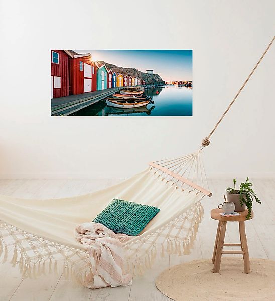 Komar Leinwandbild "Malerische Smögen - Größe 90 x 40 cm" Baum  Berge  Blum günstig online kaufen