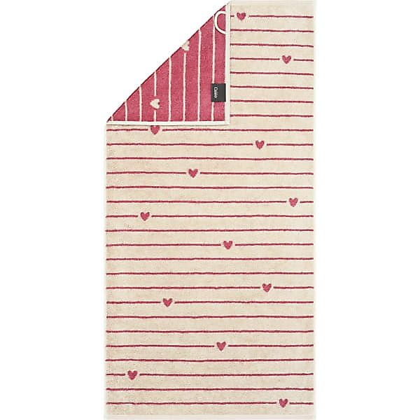 Cawö Handtücher Heart Beats Lines & Hearts 6276 - Farbe: beere - 32 - Dusch günstig online kaufen