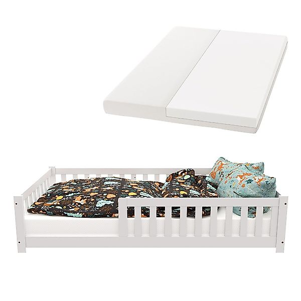 Juskys Kinderbett Naya, 120x200 cm Bodenbett, günstig online kaufen