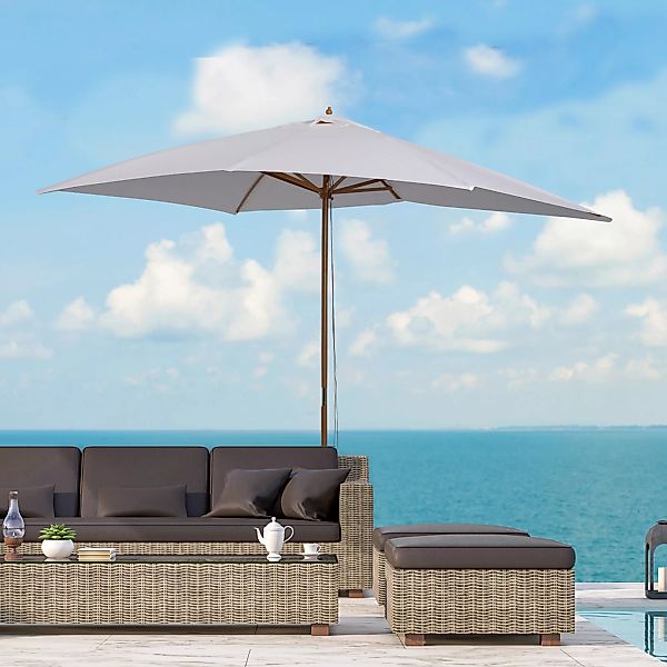 Outsunny Rechteckiger Sonnenschirm Sonnenschirm für den Garten große Größe günstig online kaufen