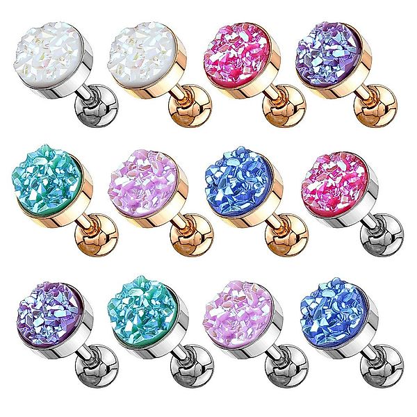 Taffstyle Piercing-Set Tragus Piercing Stab Druzy günstig online kaufen