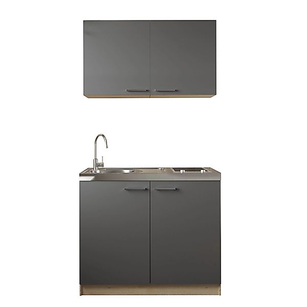 Respekta Küchenmöbel-Set 6 Merle 100 cm Grau günstig online kaufen