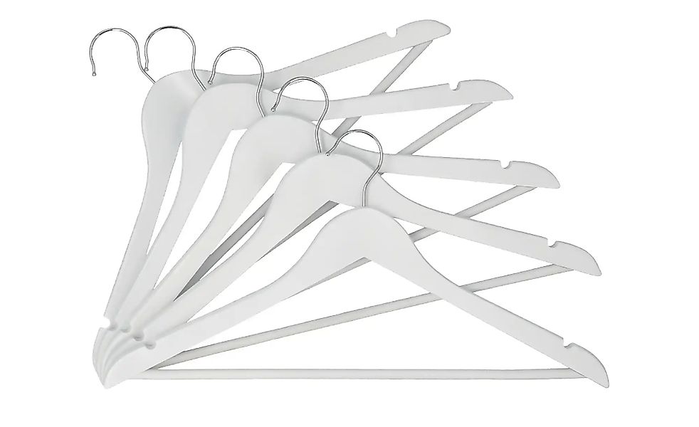 KHG Kleiderbügel 5er Set  ¦ Hartholz ¦ Maße (cm): B: 44,5 H: 23 T: 1.2 Aufb günstig online kaufen