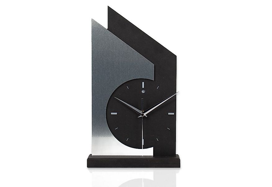 Kreative Feder Standuhr Standuhr „Skyscraper“ aus Holz, schwarze Tisch-Uhr günstig online kaufen