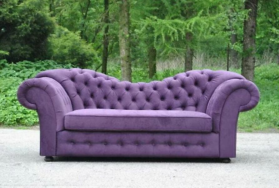 JVmoebel Schlafsofa Chesterfield Sofa 3 Sitzer Bettfunktion Stoff Couch Pol günstig online kaufen