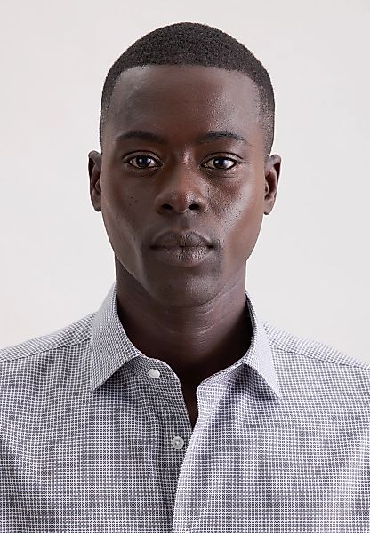 seidensticker Businesshemd "Schwarze Rose" Slim 1/2 Kentkragen Druck günstig online kaufen