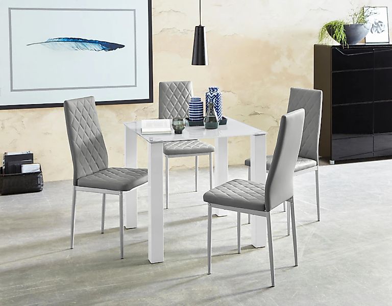 INOSIGN Essgruppe Set, 5 Stk. tlg. mit Glastisch, Breite 80 cm günstig online kaufen