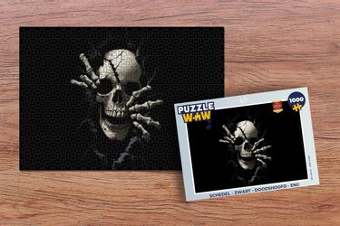 MuchoWow Puzzle Totenkopf - Schwarz - günstig online kaufen