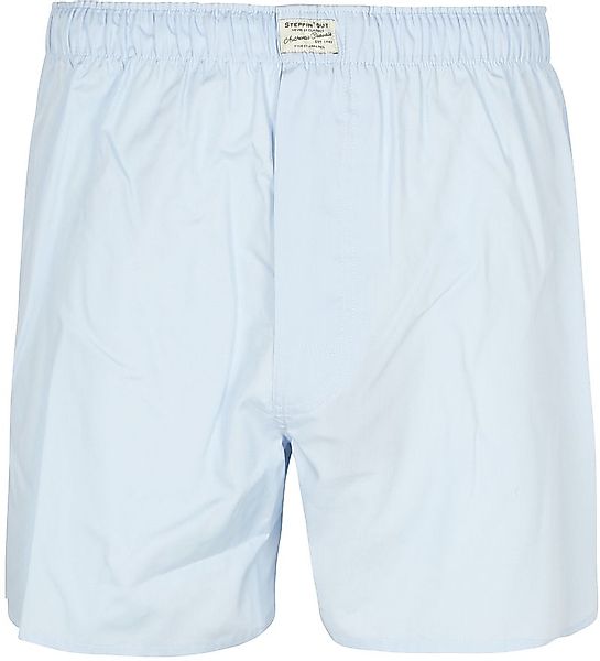 Steppin' Out Boxershorts Popeline Solid Hellblau  - Größe S günstig online kaufen
