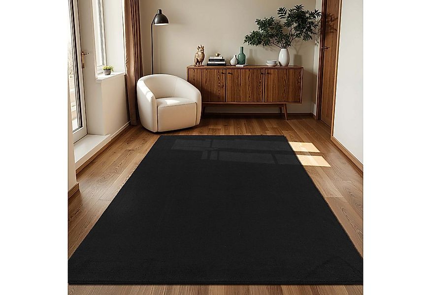 TaraCarpet Teppich Supersoft Kurzflorteppich Fiona Uni, rechteckig, Höhe: 1 günstig online kaufen